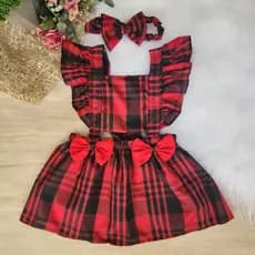 Body romper  Xadrez,Natal  ,La bubu ,vermelho ,bebê infantil ,Moda blogueirinha menina