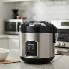 Panela de Arroz Elétrica 1L Preta Legumes Alimentos Vapor – Cozimento Rápido e Prático 127v ou 220v