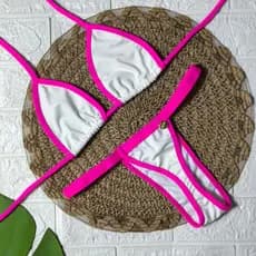 Conjunto de Biquini Fita Neon Lançamento Alta Qualidade Suplex Moda Praia Verão