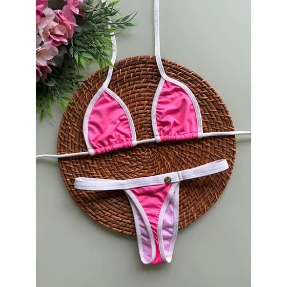 BIQUINI FEMININO FITA POLIAMIDA MODA PRAIA VERÃO TENDENCIA BIKINI