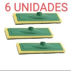 6 Rodos Esponja Lava Limpa Piso E Azulejo SEM CABO