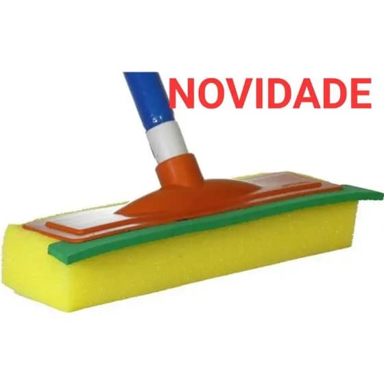 1 Rodo Passa Cera Espuma Com Borracha Puxa Seca Limpa Vidros Azulejos