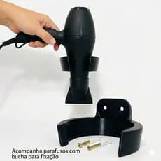 Suporte De Parede P/ Secador De Cabelo Reforçado + Parafusos