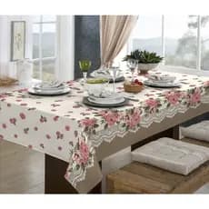 Toalha De Mesa 4 Lugares Quadrada 1,40x1,40m e Retangular 6 Lugares 1,40x2,10m Rústica Estampada
