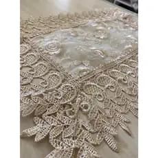 Toalha De Bandeja de Renda Bordado Guipir Com Organza para Decoração