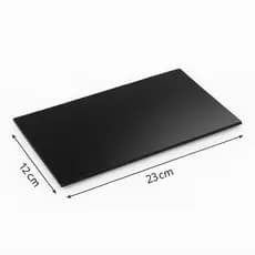 Bandeja Preta Vidro 23x12 Para Kit Lavabo Banheiro Sala Decoração