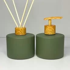 Kit Lavabo Picolo Verde Luxo Difusor Aromatizador e Porta Sabonete Líquido 250ml