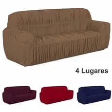 Capa De Sofá 4 Lugares King Grande 21 Elásticos - Cores Variadas