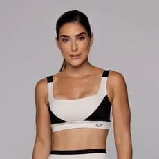 Top Poliamida Feminino Fitness Academia Feminino com Recorte Alça Larga Coleção Duo