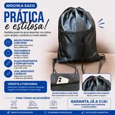 Mochila Saquinho Esportiva Bolsa De Cordão Academia Futebol Treino Corrida Nylon Impermeável