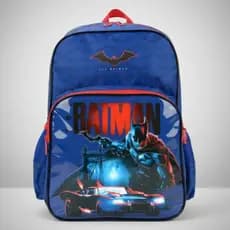 Mochila Escolar Costas Batman Herói Infantil Grande Reforçada Azul