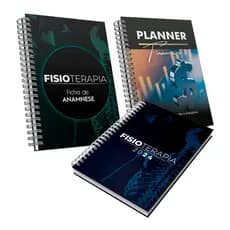 Kit Agenda Fisioterapia Anamnese Capa Dura Planer Financeiro