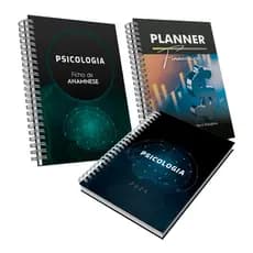 Kit Agenda Psicologia Anamnese Capa Dura Planner Financeiro