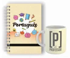 Planner para professor de Português Com nome e Caneca