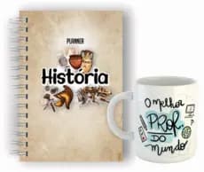 Planner para professor de História Com nome e Caneca
