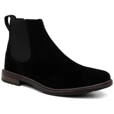 Botina Masculina Bota Chelsea Camurça Sola Costurada Casual Confort