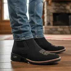 Butina Masculina Roça Botina Rural Vaquejada Sola Costurada Reforçada