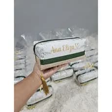Necessaire Personalizada para lembrancinha de casamento, aniversário.(10 unidades.)