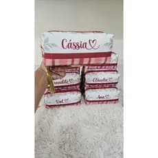 Necessaire Personalizada com nome para Madrinhas, aniversários, brindes.( 15 unidades ).