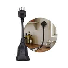 Adaptador De Tomada Fêmea 20a 3p Para Macho 10a 3p 90 Graus