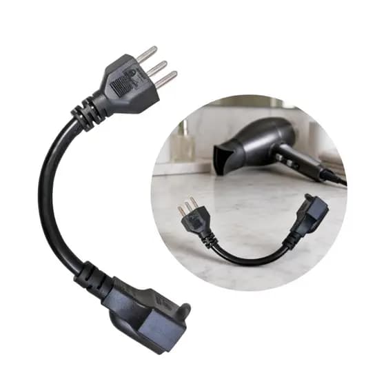 Adaptador Tomada Americana Pino Chato Para Plugue 10a Brasil