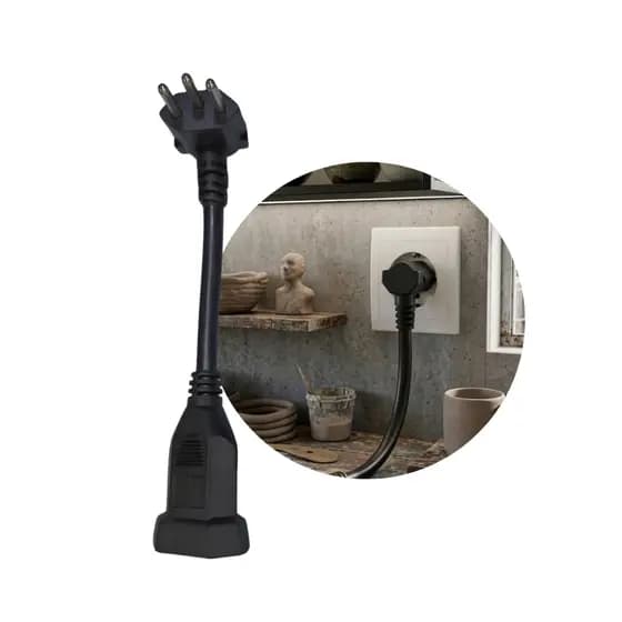 Adaptador Tomada Fêmea 20a 3P Para Macho 20a 3p 90 Graus