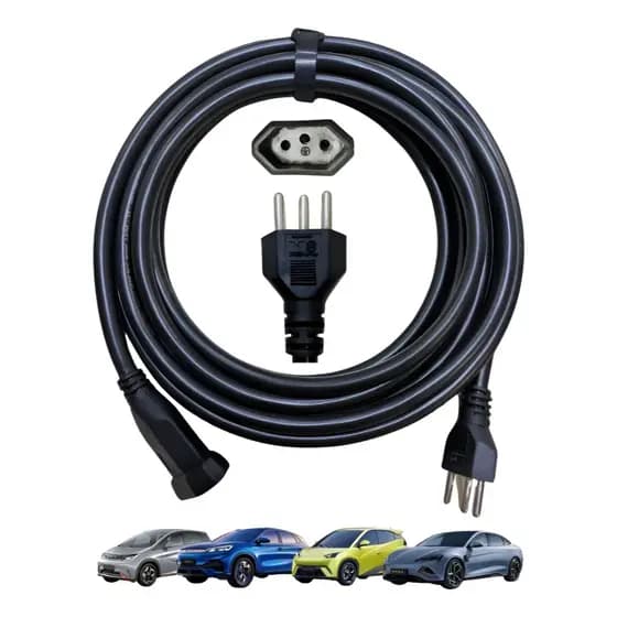 Extensão Carregador Veicular 10m 20a 4mm Byd Gwm Dolphin Mini Taysla Feyree Cabo Reforçado 3.5kw Profissional Evsplugs