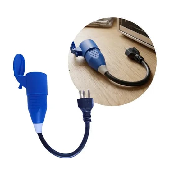 Adaptador tomada europeia schuko para 10a 3p residencial