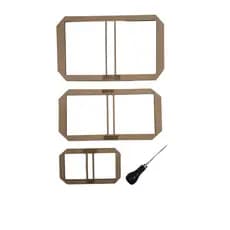 kit 03 Gabaritos Post It Moldura Dupla Cartonagem Encadernação gratís agulhão furador