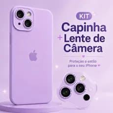 Kit Capinha Premium + Película de Lente Fechada iPhone XR ao 17 Pro Max Anti Impacto