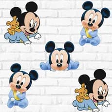 Adesivo de Parede Mickey Baby Infantil Decoração de Quarto Papel de Parede Adesivo - Adesivo Menino