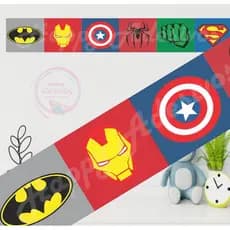 2 Faixa Adesivo De Parede Infantil Super Heróis Menino Bebe Decoração de Quarto