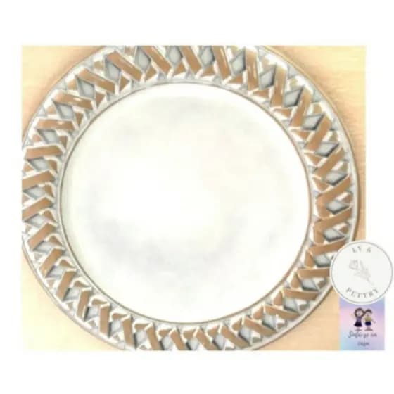 Sousplat Clássico com bordas trançada - 33cm-  plástico resistente