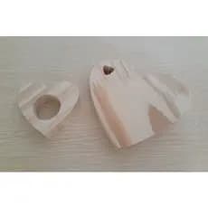 🤎 Anel de Guardanapos + Porta Xícaras Coração- Kit 2 peças.