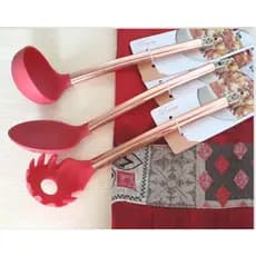 Utensilio de Cozinha- unidade ou Kit 3 peças-  Silicone com cabo de inox