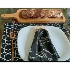 lugar Americano Belize + Guardanapo- Preto Steakhouse