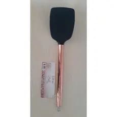 Utensílio de Silicone (cor Preta) Cabo Inox (Rose Gold)- Unitário