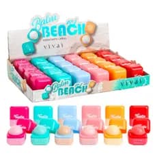Box 24 Lip Balm Vivai Hidratante Labial Beach Atacado Revenda