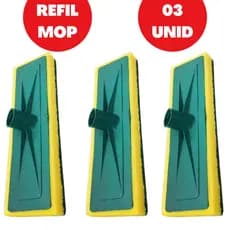 Kit 3 Lava piso azulejo chão vidro passa cera esfregão limpeza pesada s/ cabo