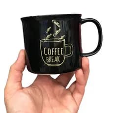 Caneca de Porcelana Colorida Coffee Time 280ML Diversas Cores
