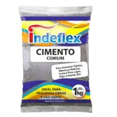 Cimento Comum Cinza 1KG Reparo Cimentinho Indeflex