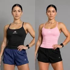 Kit 2 Regata Fitness Feminina Alça Fina em Poliamida - Conforto e Estilo para Seus Treinos