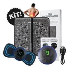 Kit Tapete Massageador de Pês + Mini Massageador de Costas