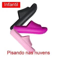 Chinelo slide sandalia nuvem infantil juvenil menino menina anatomico macio leve  Yvate BGX73X
