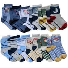 Kit pares de meia Infantil Bebê Menino algodão atacado lançamento meia cano baixo antiderrapante juvenil masculino