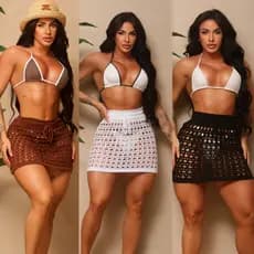 SAIDA DE PRAIA SAIA MODA PRAIA BEACH LANÇAMENTO VERÃO TECIDO TRICO