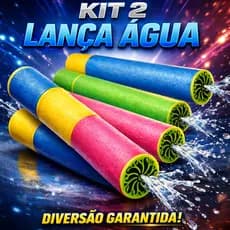 Kit 2 Lança Atira Água Flutuante Piscina Praia Esguicho
