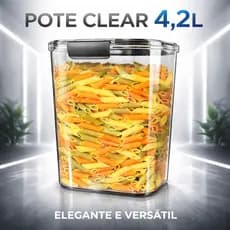 Potes Organizadores Hermético 4,2l Clear Porta Mantimentos