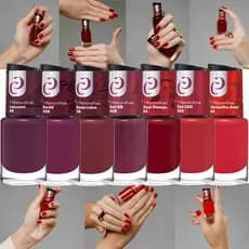 Kit Esmaltes Coleção 7 Maravilhas Completa Vermelhos Manicure Cora