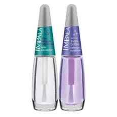 Base Óleo Secante Melaleuca + Base Verniz Extra Brilho Cobertura Espelhada Impala